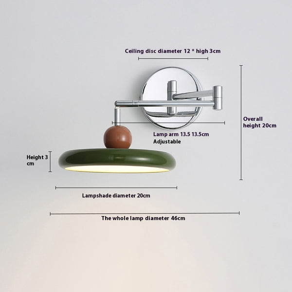 Foldable flying saucer wall lamp