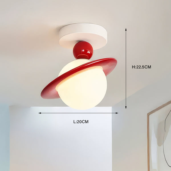 Cream Style Creative Planet Ceiling Lamp