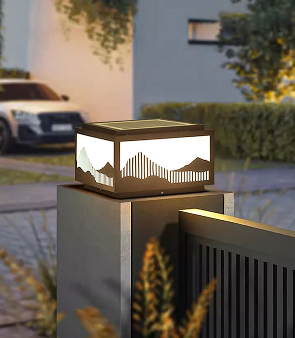 Outdoor villa fence courtyard wall gate waterproof column head light