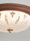 Walnut Color Glass Bedroom Ceiling Light