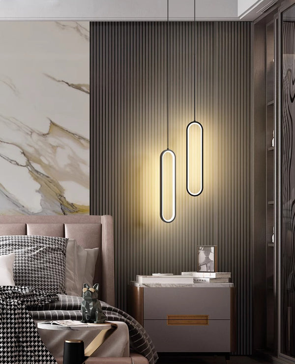 Minimalist LED bedroom bedside living room background wall Pendant light