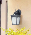 Retro glass home outdoor courtyard corridor human body induction waterproof wall lamp