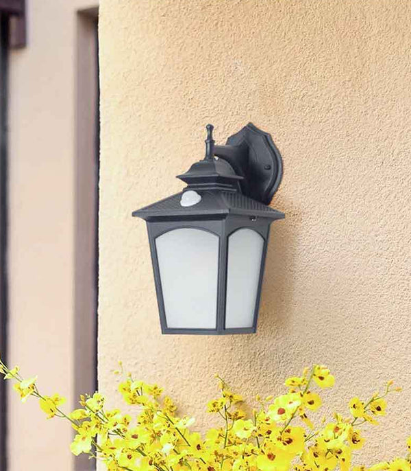 Retro glass home outdoor courtyard corridor human body induction waterproof wall lamp