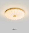 Wood color cream style bedroom ceiling lamp