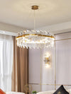 French light luxury LED living room crystal chandelier