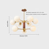 Medieval style full copper walnut living room chandelier