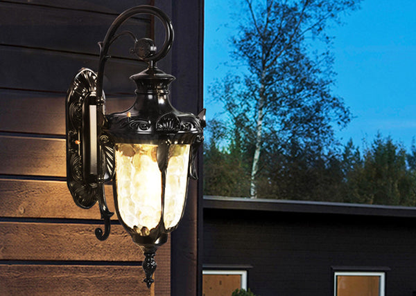 Retro outdoor waterproof villa door balcony corridor wall lamp