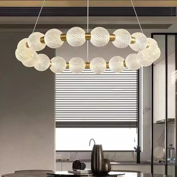 All copper LED living room bedroom chandelier