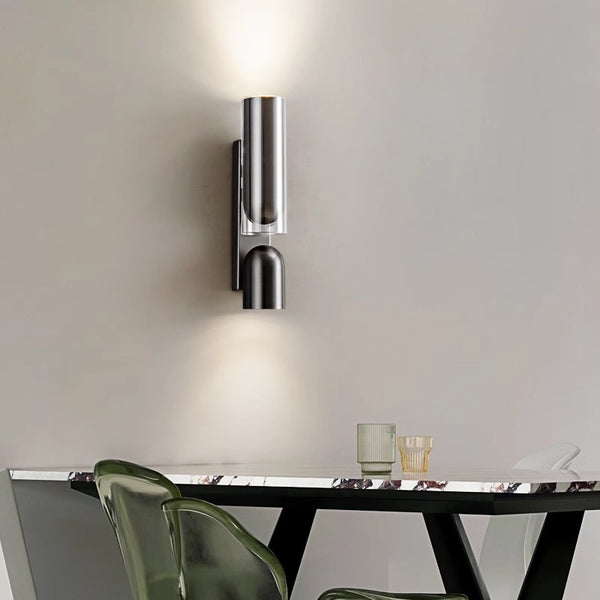 Nordic minimalist double head rotatable bedroom bedside wall lamp
