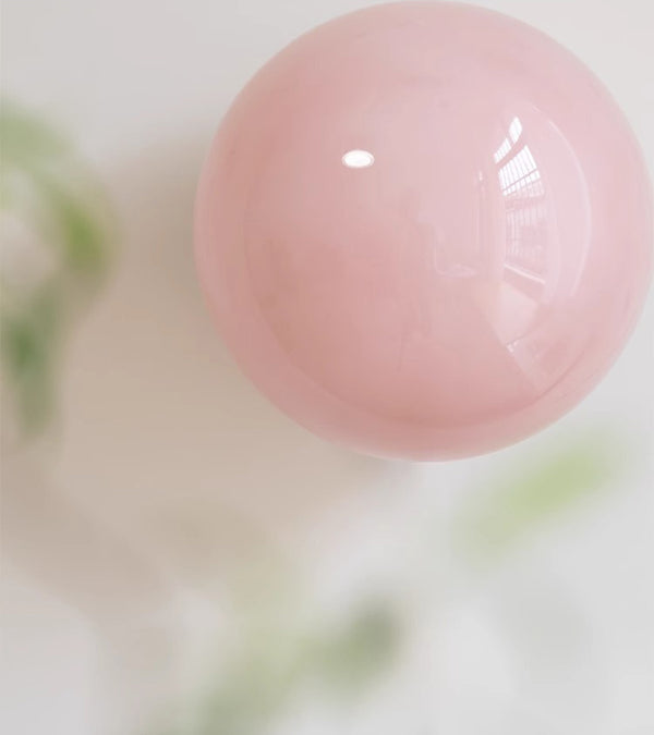 Retro cream style glass ball bedside corridor wall lamp