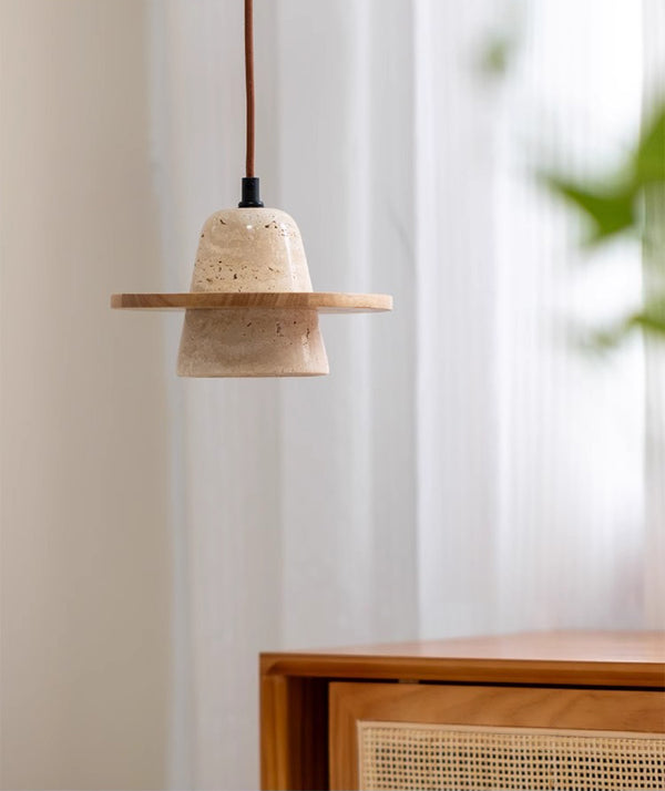 Vintage solid wood yellow travertine restaurant bar chandelier