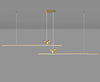 All-copper minimalist long strip restaurant chandelier