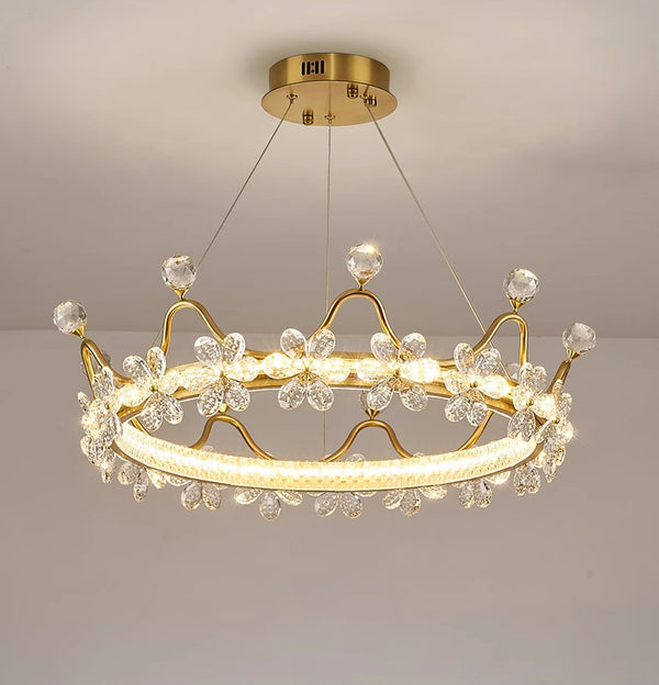 Creative Crown Crystal Bedroom Chandelier