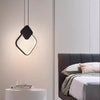 Minimalist LED Line Bedroom Bedside Chandelier