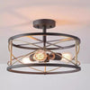 American retro bedroom corridor iron ceiling lamp