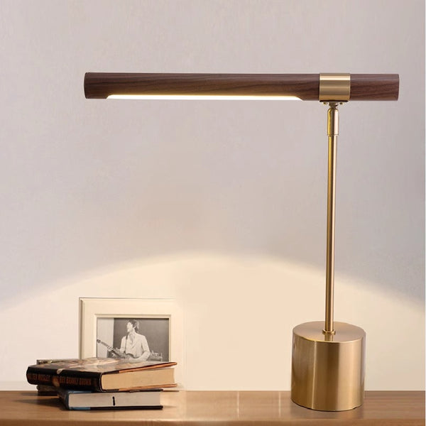 Creative personality wood grain bedside desk lamp