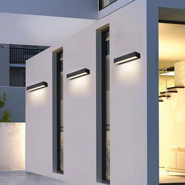 Nordic creative long strip LED outdoor wall light