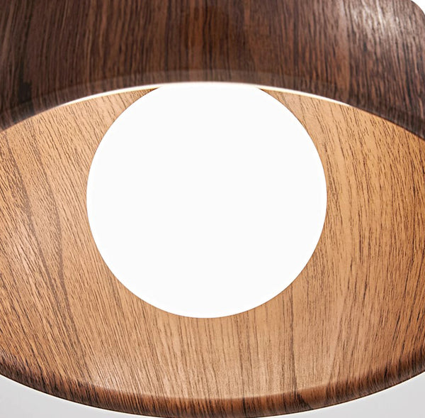 Round creative wood grain corridor ceiling lamp