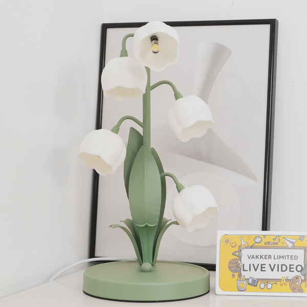 French flower table lamp