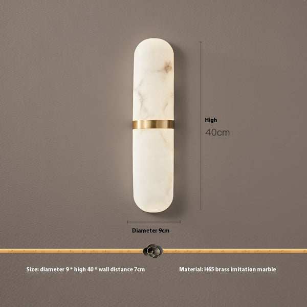 New Chinese style natural marble wall lamp