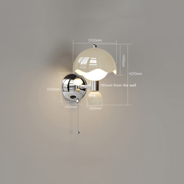 Cream style creative eggshell bedroom bedside wall lamp