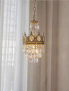 Vintage brass crystal chandelier