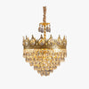 Vintage brass crystal chandelier
