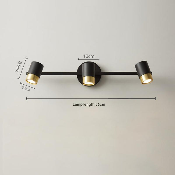 Rotatable LED bathroom wall light