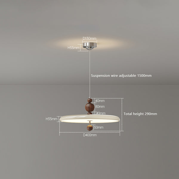 Cream style walnut grain dining room pendant light