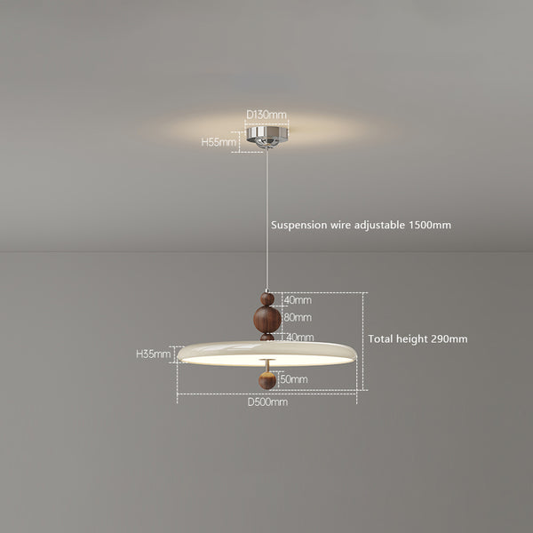 Cream style walnut grain dining room pendant light