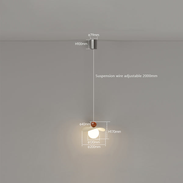 Petit lustre de chevet de chambre de style crème