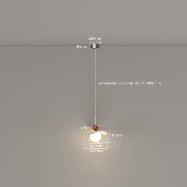 Petit lustre de chevet de chambre de style crème