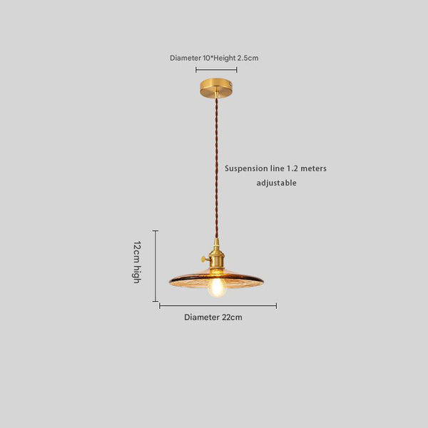 American retro bedroom bedside restaurant bar creative all-copper small chandelier