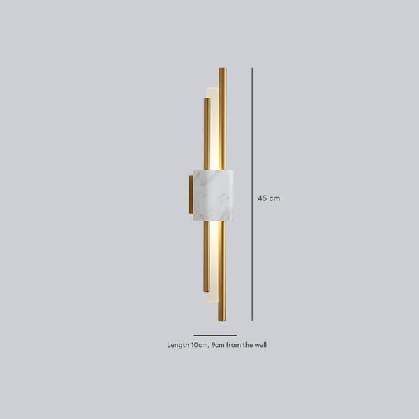 Marble bedroom bedside wall lamp