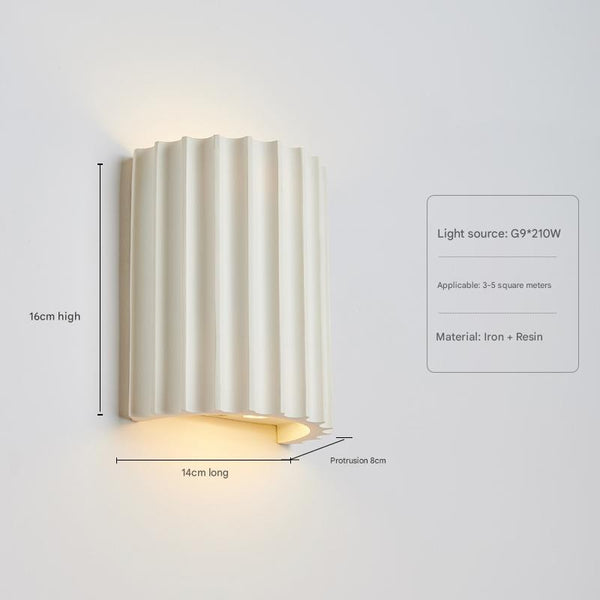 French cream style bedroom bedside corridor wall lamp