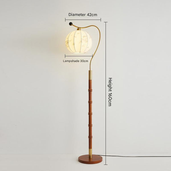 Lampadaire de chambre en bois massif de style médiéval
