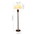 Retro solid wood living room bedroom floor lamp