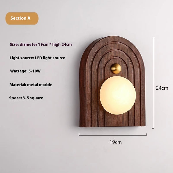 Marble Retro Bedside Aisle Wall Lamp