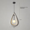 Suspension de salle à manger en forme de goutte d'eau de style Wabi-sabi