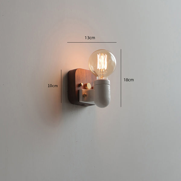 Applique murale de chevet rétro en céramique pour couloir