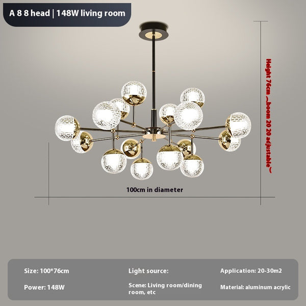 Light luxury spherical magic bean chandelier