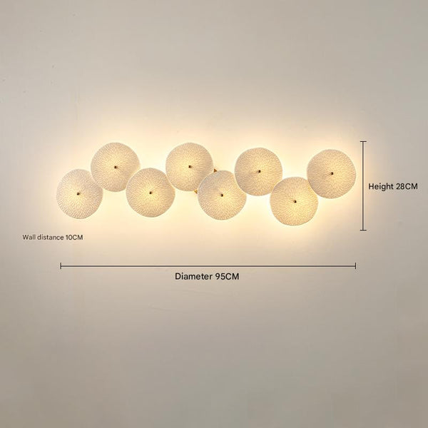 Creative ceramic lotus leaf wall lamp