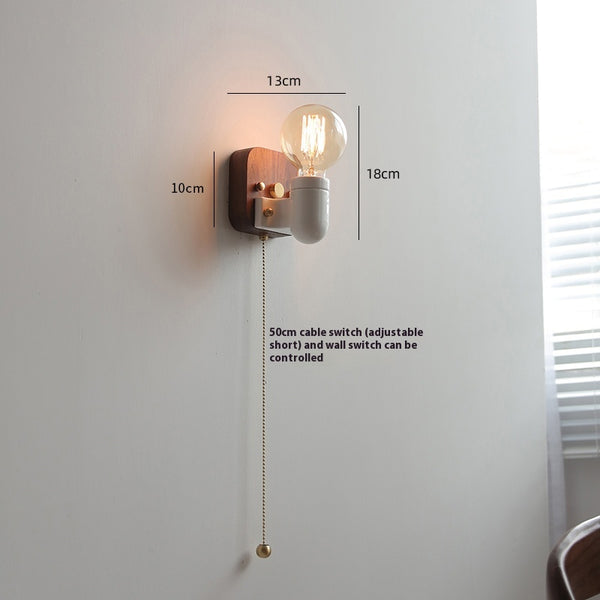 Applique murale de chevet rétro en céramique pour couloir