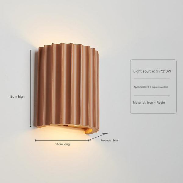 French cream style bedroom bedside corridor wall lamp