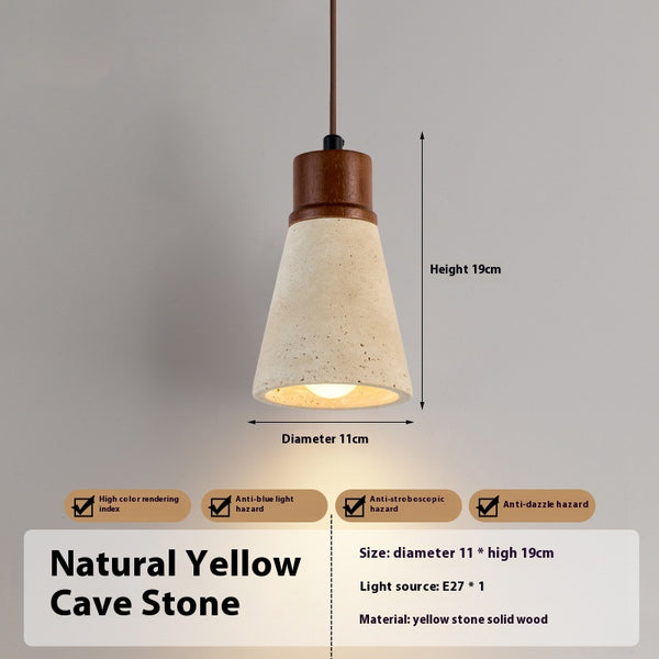 Lustre de restaurant de chevet de chambre à coucher de style wabi-sabi