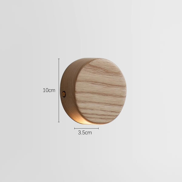 Dekorative Wandlampe aus Massivholz für das Schlafzimmer