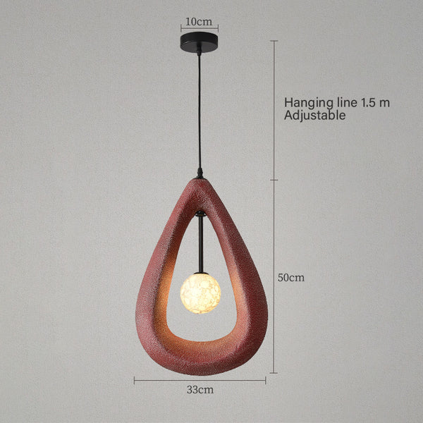 Suspension de salle à manger en forme de goutte d'eau de style Wabi-sabi