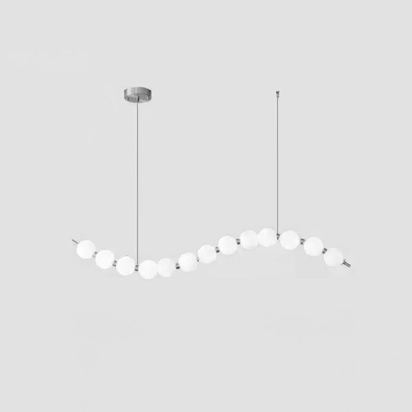 Copper Acrylic Pearl Necklace Pendant Light