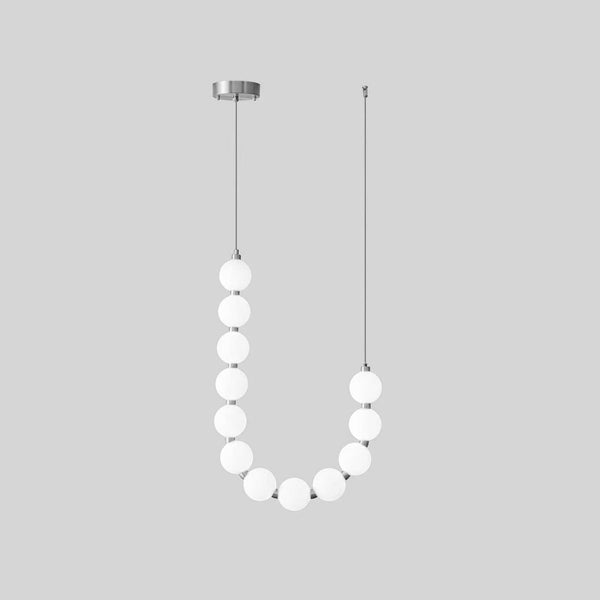 Copper Acrylic Pearl Necklace Pendant Light