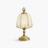 American retro living room art etched glass table lamp
